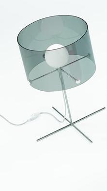 C129-600100343 By Modiss-Carmen Collection Tented Grey Finish Table Lamp